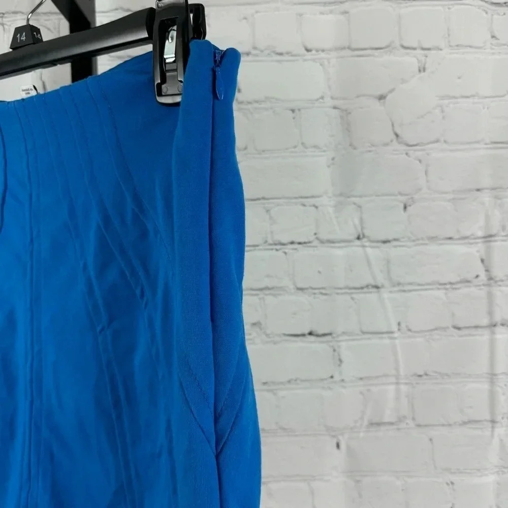 Diane Von Furstenberg Cameroon Stretch Mini Skirt Blue Size 2 - Picture 4 of 8